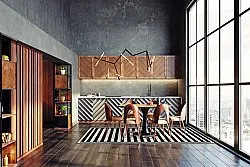 Wilton-Teppich - Develi (schwarz/weiß)