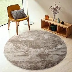 Runde Teppiche - Aranga Super Soft Fur (braun)