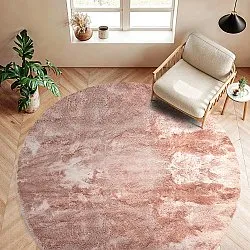 Runde Teppiche - Aranga Super Soft Fur (rosa)