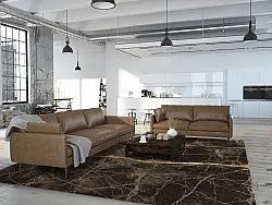 Wilton-Teppich - Aris (schwarz/gold)