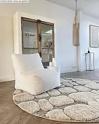 Runde Teppiche - Fondi (grau)