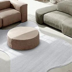 Asymmetrischer Wellen-Hochflor-Teppich - Aranga Super Soft Fur (weiß)