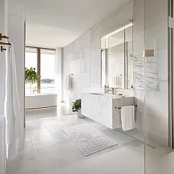 Tapis de salle de bain - Bella (gris clair)