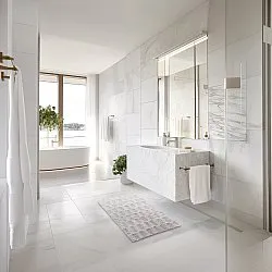 Badezimmerteppich - Bevin (hellgrau)