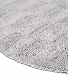 Tapis de salle de bain ovale - Bevin (gris clair)