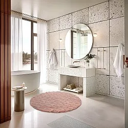 Runder badezimmerteppich - Bevin (rosa)