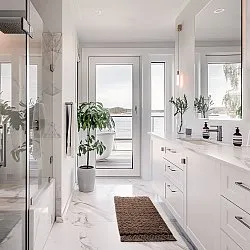 Tapis de salle de bain - Elvie (marron)