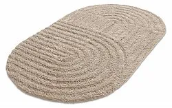 Tapis de salle de bain ovale - Embla (beige)