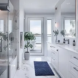 Tapis de salle de bain - Embla (bleu)