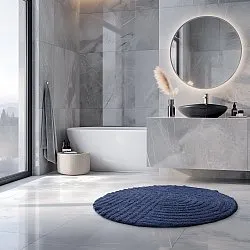 Runder badezimmerteppich - Embla (blau)