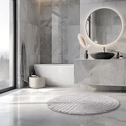 Runder badezimmerteppich - Embla (hellgrau)