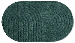 Ovaler badezimmerteppich - Embla (dunkelgrün)