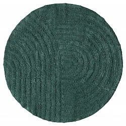 Runder badezimmerteppich - Embla (dunkelgrün)