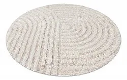 Tapis de salle de bain rond - Embla (blanc cassé)