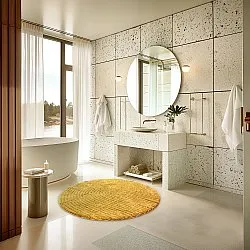 Runder badezimmerteppich - Evena (gelb)