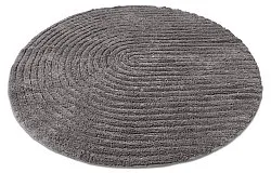 Tapis de salle de bain rond - Evena (gris foncé)