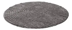 Tapis de salle de bain rond - Evena (gris foncé)