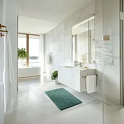 Badezimmerteppich - Evena (dunkelgrün)