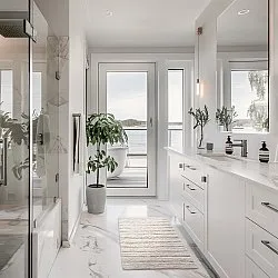 Tapis de bain - Franny (blanc cassé)