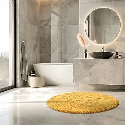 Tapis de salle de bain rond - Gertie (jaune)
