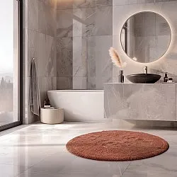 Runder badezimmerteppich - Gertie (terrakotta)