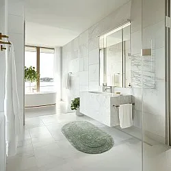 Ovaler badezimmerteppich - Nila (hellgrün)