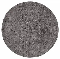 Runder badezimmerteppich - Nila (dunkelgrau)
