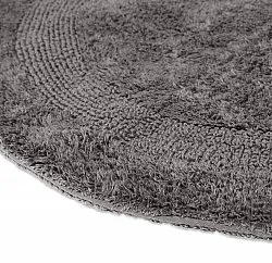 Runder badezimmerteppich - Nila (dunkelgrau)