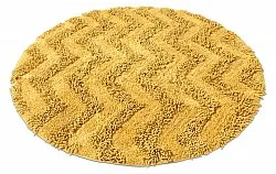 Tapis de salle de bain rond - Tressa (jaune)