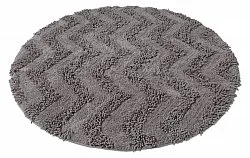 Tapis de salle de bain rond - Tressa (gris foncé)