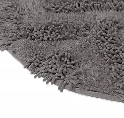 Tapis de salle de bain rond - Tressa (gris foncé)