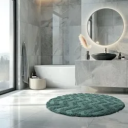 Runder badezimmerteppich - Tressa (dunkelgrün)