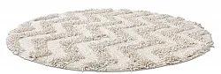 Tapis de salle de bain rond - Tressa (blanc cassé)