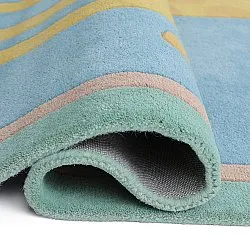 Kinderteppich - Giraffe Hand Tufted Wool Premium (hellblau/mehrfarbig)