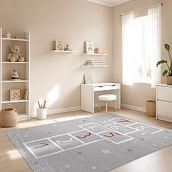 Tapis enfant - Marelle (gris)