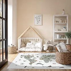 Kinderteppich - Kids World Map (grün)