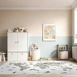 Kinderteppich - Kids World Map (grün)