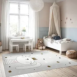 Kinderteppich - Rabbit Crown (grau)