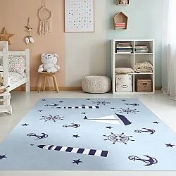 Tapis enfant - Voilier (bleu)