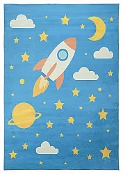 Kinderteppich - Space Rocket (blau)