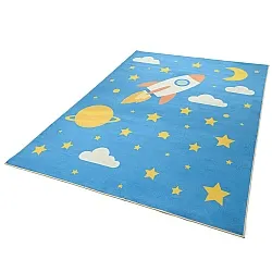 Kinderteppich - Space Rocket (blau)