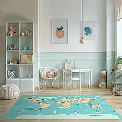 Tapis enfant - World Map (bleu/multi)