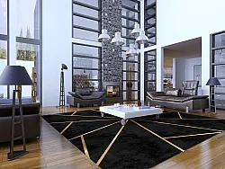 Wilton-Teppich - Bellizzi (schwarz)