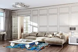 Tapis Wilton - Rillo (bleu)