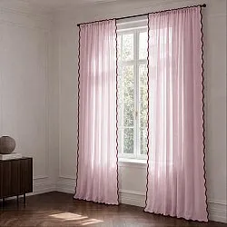 2er-Pack Gardinen - Baumwollgardine Yrsa (rosa)