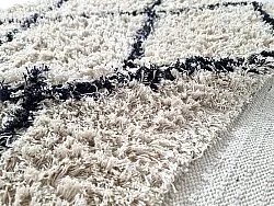 Hochflorteppiche - Alcott Natural Cotton Shaggy (schwarz/weiß)