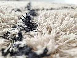 Hochflorteppiche - Alcott Natural Cotton Shaggy (schwarz/weiß)