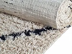 Hochflorteppiche - Alcott Natural Cotton Shaggy (schwarz/weiß)