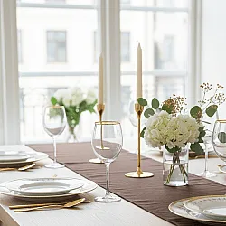 Chemins de table - Niva (marron foncé)