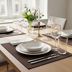 Platzset 2er-Pack - Niva (dunkelbraun)